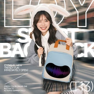 T13-1 Smile Bag 10L Smart LED Display Backpack, Bluetooth Control, P3.3 Screen 64×32, ABS+PC & Nylon, 38×30×13cm T13-1 Smile Bag 10L Smart LED Display Backpack, Bluetooth Control, P3.3 Screen 64×32, ABS+PC & Nylon, 38×30×13cm