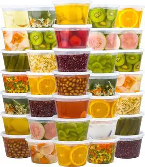 50 Set 16 oz Deli Containers with Lids, Leak-Proof BPA Free Plastic Take Out Bowls, Food Storage Containers for Takeout Meal Prep Storage, Freezer, Microwave & Dishwasher Safe 50 Set 16 oz Deli Containers with Lids, Leak-Proof BPA Free Plastic Take Out Bowls, Food Storage Containers for Takeout Meal Prep Storage, Freezer, Microwave & Dishwasher Safe