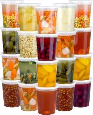 40 Sets (80-Piece) Deli Containers with Lids 32 oz, Leak-Proof & BPA Free Airtight Takeout Plastic Food Storage Containers for Soup, Freezer/Microwave/Dishwasher Safe 40 Sets (80-Piece) Deli Containers with Lids 32 oz, Leak-Proof & BPA Free Airtight Takeout Plastic Food Storage Containers for Soup, Freezer/Microwave/Dishwasher Safe