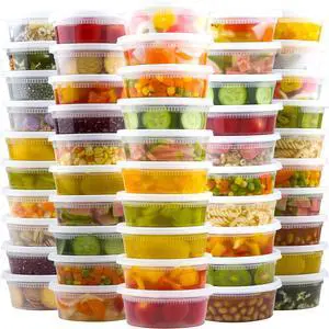 50 Set 8 oz Deli Containers with Lids, Leak-Proof BPA Free Plastic Take Out Bowls, Food Storage Containers for Takeout Meal Prep Storage, Freezer, Microwave & Dishwasher Safe 50 Set 8 oz Deli Containers with Lids, Leak-Proof BPA Free Plastic Take Out Bowls, Food Storage Containers for Takeout Meal Prep Storage, Freezer, Microwave & Dishwasher Safe