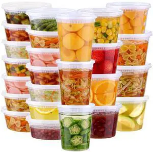 60 Sets Deli Containers with Lids, 8/16/32 oz Quart Containers BPA Free, Airtight Takeout Plastic Food Storage Container, Stackable Leakproof Microwave & Freezer Safe for Soup, Sauce & Leftover 60 Sets Deli Containers with Lids, 8/16/32 oz Quart Containers BPA Free, Airtight Takeout Plastic Food Storage Container, Stackable Leakproof Microwave & Freezer Safe for Soup, Sauce & Leftover