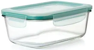 8 Cup Smart Seal Airtight Glass Rectangle Container 8 Cup Smart Seal Airtight Glass Rectangle Container