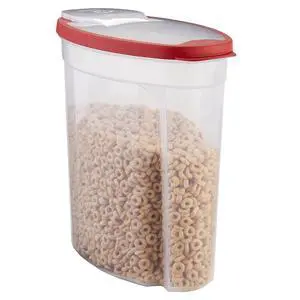 Flex and Seal Cereal Keeper, 1.5 Gallon, BPA-Free, Clear with Red Lid, Airtight Flex and Seal Cereal Keeper, 1.5 Gallon, BPA-Free, Clear with Red Lid, Airtight