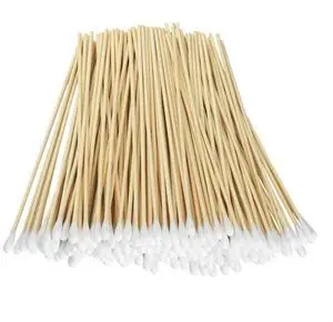 200 Pcs Count 6" Inch Long Cotton Swabs with Wooden Handles Cotton Tipped Applicator, Cleaning with Wood Handle for Oil Makeup Gun Applicators, Eye Ears Eyeshadow Brush and Remover Tool 200 Pcs Count 6" Inch Long Cotton Swabs with Wooden Handles Cotton Tipped Applicator, Cleaning with Wood Handle for Oil Makeup Gun Applicators, Eye Ears Eyeshadow Brush and Remover Tool