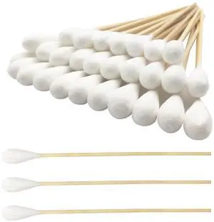 6 Inch Long Cotton Swabs (Large Size) 100pcs for Pets, Gun Cleaning or Makeup 6 Inch Long Cotton Swabs (Large Size) 100pcs for Pets, Gun Cleaning or Makeup