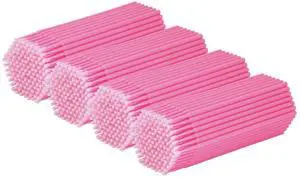 400PCS Micro Cotton Swabs, Disposable Eyelash Microswabs for Eyelash Extensions, Lash Brush Applicators Pink(Head Diameter: 2.0mm) 400PCS Micro Cotton Swabs, Disposable Eyelash Microswabs for Eyelash Extensions, Lash Brush Applicators Pink(Head Diameter: 2.0mm)