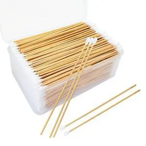 Round Tip Cotton Swabs, 6-Inch Bamboo Sticks, Lint-Free, for Delicate Cleaning, Arts & Crafts, Pet Care, Audio Equipment Maintenance with Portable Storage Case (Round Tips (500ct)) Round Tip Cotton Swabs, 6-Inch Bamboo Sticks, Lint-Free, for Delicate Cleaning, Arts & Crafts, Pet Care, Audio Equipment Maintenance with Portable Storage Case (Round Tips (500ct))