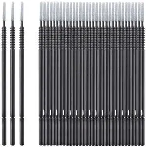 100 Pack Disposable Micro Brush Applicator Swabs for Eyelash Extension Lash Extensions - Suitable for Cosmetic Cleaning and Applying (Black) 100 Pack Disposable Micro Brush Applicator Swabs for Eyelash Extension Lash Extensions - Suitable for Cosmetic Cleaning and Applying (Black)