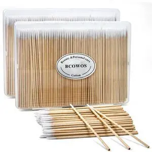 800PCS Pointed Cotton Swabs with Storage Case - 4 inch Microblading Precision Tip Cotton Swabs with Wooden Sticks - for Makeup, Tattoo Permanent Supplies 800PCS Pointed Cotton Swabs with Storage Case - 4 inch Microblading Precision Tip Cotton Swabs with Wooden Sticks - for Makeup, Tattoo Permanent Supplies