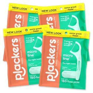 Micro Mint Dental Flossers, Fold-Out Toothpick, Super Tuffloss, Easy Storage with Sure-Zip Seal, Fresh Mint Flavor, 150 Count (Pack of 4) Micro Mint Dental Flossers, Fold-Out Toothpick, Super Tuffloss, Easy Storage with Sure-Zip Seal, Fresh Mint Flavor, 150 Count (Pack of 4)