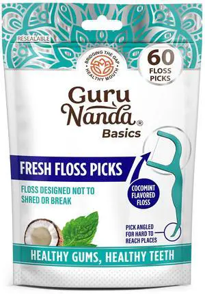 Fresh Floss Dental Picks - Non- Shred Thread with Angled Pick for Effective Plaque Removal - Dentist Recommened - Travel Friendly for Adults & Kids - 60 Pack Fresh Floss Dental Picks - Non- Shred Thread with Angled Pick for Effective Plaque Removal - Dentist Recommened - Travel Friendly for Adults & Kids - 60 Pack