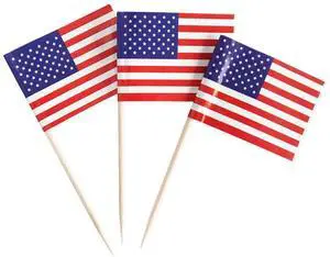 100 Pack USA American Flag US Toothpick Flags, Cocktail Picks Mini Stick Cupcake Toppers Country Picks Party Decoration Celebration Cocktail Food Bar Cake Flags (American) 100 Pack USA American Flag US Toothpick Flags, Cocktail Picks Mini Stick Cupcake Toppers Country Picks Party Decoration Celebration Cocktail Food Bar Cake Flags (American)