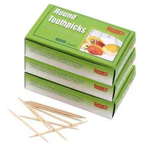GM1021 Round Hotel Toothpicks, 2.5 Inch Natural Wooden, 3 Boxes Pack, 2400 Count Total GM1021 Round Hotel Toothpicks, 2.5 Inch Natural Wooden, 3 Boxes Pack, 2400 Count Total