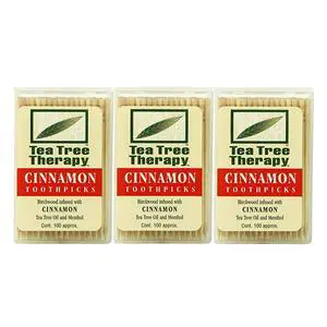 Tea Tree Therapy Toothpicks, Cinnamon, 100 Count (3-Pack) Tea Tree Therapy Toothpicks, Cinnamon, 100 Count (3-Pack)