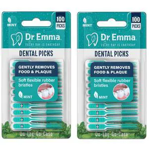 Dental Picks Mint Brush Picks 100Ct/Pack, 2 Packs (200Ct) Dental Picks Mint Brush Picks 100Ct/Pack, 2 Packs (200Ct)