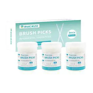 Toothpicks Brushpicks,Soft Bristle Dental Floss Picks Toothpicks,Helps Removes Plaque and Debris Between Your Teeth 900PCS (3 Packs of 300) Toothpicks Brushpicks,Soft Bristle Dental Floss Picks Toothpicks,Helps Removes Plaque and Debris Between Your Teeth 900PCS (3 Packs of 300)