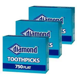 Flat Toothpicks 750ct, 3 Pack Flat Toothpicks 750ct, 3 Pack