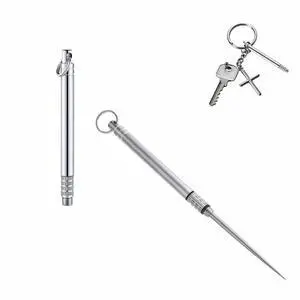 Portable Titanium Toothpick, Multi-Functional Reusable Stainless Steel Toothpick for Camping, Hiking, Travel & Home - Extendable, Waterproof, Rust-Proof, Easy Clean Dental Pick & Fruit Pick (Silver) Portable Titanium Toothpick, Multi-Functional Reusable Stainless Steel Toothpick for Camping, Hiking, Travel & Home - Extendable, Waterproof, Rust-Proof, Easy Clean Dental Pick & Fruit Pick (Silver)