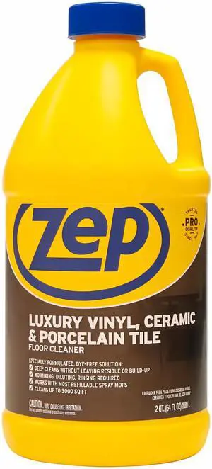 Luxury Vinyl, Ceramic and Porcelain Floor Cleaner - 64 oz. ZULVCP64 Safe for Grout, Pro Formula Luxury Vinyl, Ceramic and Porcelain Floor Cleaner - 64 oz. ZULVCP64 Safe for Grout, Pro Formula