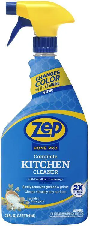 Home Pro Complete Kitchen Cleaner with Color Flash Technology - 24 oz (Pack of 1) - R55206 - Patent Pending Formula Changes Color From Blue to White as it Cleans Away Grease Home Pro Complete Kitchen Cleaner with Color Flash Technology - 24 oz (Pack of 1) - R55206 - Patent Pending Formula Changes Color From Blue to White as it Cleans Away Grease