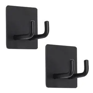 Adhesive Hooks, Bathroom Wall Towel Hooks, Black Stick Shower Razor Holder, Stainless Steel Door Hangers for Coat Loofah Robes Self Adhesive Organizer for Kitchen Adhesive Hooks, Bathroom Wall Towel Hooks, Black Stick Shower Razor Holder, Stainless Steel Door Hangers for Coat Loofah Robes Self Adhesive Organizer for Kitchen