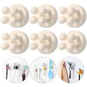 Toothbrush Holders Wall Mounted - 6Pcs Silicone Razor Holder for Shower Self Adhesive Cute Utility Hook for Hanging Towel Key Plug Cable for Kitchen Bathroom Office Dorm Room Essentials Toothbrush Holders Wall Mounted - 6Pcs Silicone Razor Holder for Shower Self Adhesive Cute Utility Hook for Hanging Towel Key Plug Cable for Kitchen Bathroom Office Dorm Room Essentials