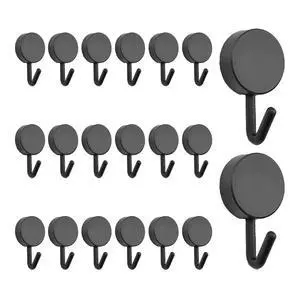 Self Adhesive Hooks, 20pcs Heavy Duty Plastic Hooks Wall Key Hook Holders Stocking Holder for Home Kitchen Bathroom Office Door (Black Self Adhesive Hooks, 20pcs Heavy Duty Plastic Hooks Wall Key Hook Holders Stocking Holder for Home Kitchen Bathroom Office Door (Black