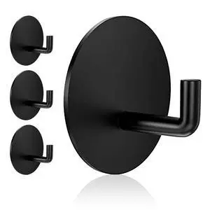 Rise age Adhesive Hooks Heavy Duty Waterproof in Shower Hooks for Hanging Loofah, Towels, Clothes, Robes for Bathroom Removable Adhesive Wall Hooks Door Hook Stainless Steel Black Stick on Hooks 4 Pcs Rise age Adhesive Hooks Heavy Duty Waterproof in Shower Hooks for Hanging Loofah, Towels, Clothes, Robes for Bathroom Removable Adhesive Wall Hooks Door Hook Stainless Steel Black Stick on Hooks 4 Pcs