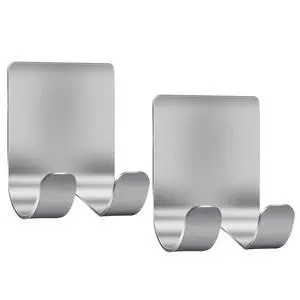 Hook Hanger Stand(2 Pack)Self Adhesive Stainless Steel Heavy Duty Utility Storage Hook,Shower Hook for Razor,Bathroom Kitchen Organizer for Plug Robe Towel Loofah Bathrobe Coat Hook Hanger Stand(2 Pack)Self Adhesive Stainless Steel Heavy Duty Utility Storage Hook,Shower Hook for Razor,Bathroom Kitchen Organizer for Plug Robe Towel Loofah Bathrobe Coat