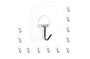 Adhesive Wall Hooks Bathroom Kitchen 12 Packs Heavy Duty Nail Free Sticky Hangers with Stainless Hooks Utility Towel Bath Ceiling Hooks Adhesive Wall Hooks Bathroom Kitchen 12 Packs Heavy Duty Nail Free Sticky Hangers with Stainless Hooks Utility Towel Bath Ceiling Hooks