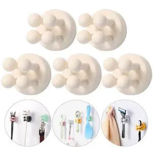 Self-adhesive Silicone Hook Holders - 5Pcs Mounted to Wall for Clipping Hanging Toothbrush Razor Towel Key Plug Cable, Utility Holders for Kitchen Bathroom Home Office Dorm Room Essentials Self-adhesive Silicone Hook Holders - 5Pcs Mounted to Wall for Clipping Hanging Toothbrush Razor Towel Key Plug Cable, Utility Holders for Kitchen Bathroom Home Office Dorm Room Essentials