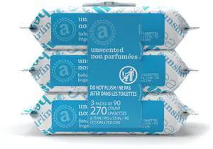 Elements Baby Wipes, Unscented, Hypoallergenic, Alcohol-Free, With Aloe and Vitamin E, 270 Count, Flip-Top Packs Elements Baby Wipes, Unscented, Hypoallergenic, Alcohol-Free, With Aloe and Vitamin E, 270 Count, Flip-Top Packs