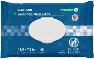 Washcloth Wipes, Scented - Disposable Wet Wipes for Adults - Alcohol-Free - No-Rinse Formula - Snap Lid Soft Pack, 48 Count, 1 Pack Washcloth Wipes, Scented - Disposable Wet Wipes for Adults - Alcohol-Free - No-Rinse Formula - Snap Lid Soft Pack, 48 Count, 1 Pack