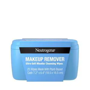 Remover Wipes, Daily Ultra-Soft Micellar Cleansing Wipes Gently Re-move Oil & Makeup with No Heavy Residue, formulated without alcohol & Made with Plant-Based Cloth, 25 Ct with Case Remover Wipes, Daily Ultra-Soft Micellar Cleansing Wipes Gently Re-move Oil & Makeup with No Heavy Residue, formulated without alcohol & Made with Plant-Based Cloth, 25 Ct with Case