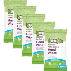 Antibacterial Hand Wipes - 100 Count - Hypoallergenic & Alcohol-Free - Travel and Diaper Bag Essential Antibacterial Hand Wipes - 100 Count - Hypoallergenic & Alcohol-Free - Travel and Diaper Bag Essential