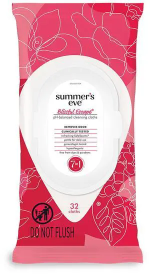 Blissful Escape Feminine Wipes, Gentle pH-Balanced Formula Helps Control Vaginal Odor, Resealable Pack, 32 Wipes Blissful Escape Feminine Wipes, Gentle pH-Balanced Formula Helps Control Vaginal Odor, Resealable Pack, 32 Wipes