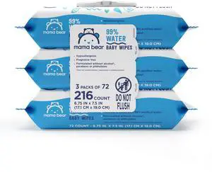 99% Water Baby Wipes, Hypoallergenic, Fragrance Free, 216 Count Total (3 Packs of 72 Wipes Each) 99% Water Baby Wipes, Hypoallergenic, Fragrance Free, 216 Count Total (3 Packs of 72 Wipes Each)