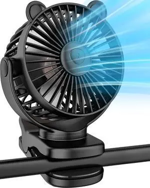 Portable Clip on Fan, Small Desk Fan Battery Operated, 360° Rotation, Cute Design, 3 Speed, Mini Table Fan USB Rechargeable, Personal Cooling Baby Stroller Fan for Home Office Outdoor Travel Portable Clip on Fan, Small Desk Fan Battery Operated, 360° Rotation, Cute Design, 3 Speed, Mini Table Fan USB Rechargeable, Personal Cooling Baby Stroller Fan for Home Office Outdoor Travel