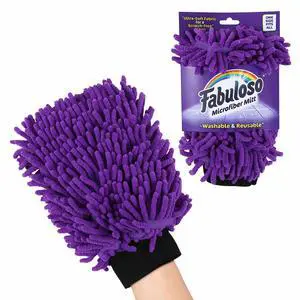 Microfiber Cleaning Mitt Glove, Lint-Free Scratch-Free Dusting and Washing for Furniture, Blinds, Baseboards, Shelves and Car Interior, One Size Fits All, Purple, 1 Count Microfiber Cleaning Mitt Glove, Lint-Free Scratch-Free Dusting and Washing for Furniture, Blinds, Baseboards, Shelves and Car Interior, One Size Fits All, Purple, 1 Count