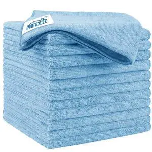 Blue Microfiber Cleaning Cloth 12 Pack, 12.5 x 12.5 inch Microfiber Towels for Cars, Ultra Absorbent Car Washing Cloth, Lint Free Streak Free Cleaning Rags for Car, Kitchen, and Window Blue Microfiber Cleaning Cloth 12 Pack, 12.5 x 12.5 inch Microfiber Towels for Cars, Ultra Absorbent Car Washing Cloth, Lint Free Streak Free Cleaning Rags for Car, Kitchen, and Window