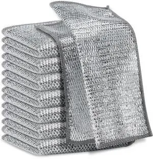 Mesh Microfiber Cleaning Cloths, Wire Dishwashing Rags, Multipurpose Kitchen Scrubbers, Wet and Dry Use Mesh Microfiber Cleaning Cloths, Wire Dishwashing Rags, Multipurpose Kitchen Scrubbers, Wet and Dry Use