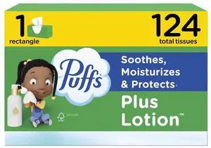 Facial Tissues Plus Lotion, 1 Family Rectangle Box, 124 Facial Tissues per Box, Allergies and Colds (Packaging May Vary) Facial Tissues Plus Lotion, 1 Family Rectangle Box, 124 Facial Tissues per Box, Allergies and Colds (Packaging May Vary)