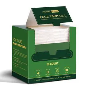 Face Towels Disposable (50Ct), 100% Viscose Fiber Double-Sided Facial Towelettes, Soft Thick Lint-Free Makeup Remover Wipes for Sensitive Skin, Home & Travel Face Towels Disposable (50Ct), 100% Viscose Fiber Double-Sided Facial Towelettes, Soft Thick Lint-Free Makeup Remover Wipes for Sensitive Skin, Home & Travel