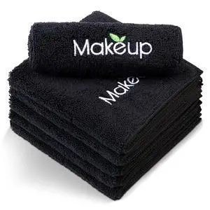 Microfiber Makeup Remover Cloths - Super Soft, Quick Dry Face Towels for Cleansing, 13 x 13 Inch, 6 Count, Black Microfiber Makeup Remover Cloths - Super Soft, Quick Dry Face Towels for Cleansing, 13 x 13 Inch, 6 Count, Black