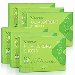 Oil Absorbing Sheets with Bamboo Charcoal - 4 Pack (480 sheets) Oil Blotting Sheets For Face, 20% More Makeup Friendly High-performance Handy Face Blotting Paper for Oily Skin Oil Absorbing Sheets with Bamboo Charcoal - 4 Pack (480 sheets) Oil Blotting Sheets For Face, 20% More Makeup Friendly High-performance Handy Face Blotting Paper for Oily Skin
