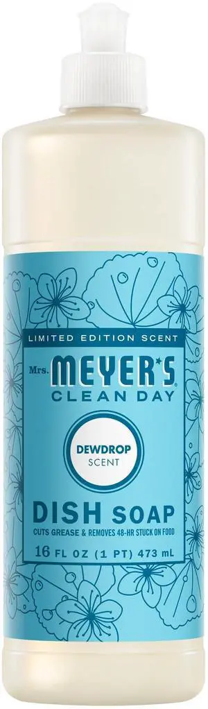 CLEAN DAY Liquid Dish Soap, Biodegradable Formula, Dewdrop, 16 Fl Oz CLEAN DAY Liquid Dish Soap, Biodegradable Formula, Dewdrop, 16 Fl Oz
