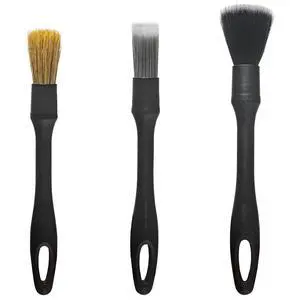 Detailing Brush Set, 3Pack Car Detailing Brushes for Dashboard Engine Bay Air Vents Leather Seat Wheel Vehicle Motorcycle Boars Hair Interior Detail Brush with Conversion Elbow, Black Detailing Brush Set, 3Pack Car Detailing Brushes for Dashboard Engine Bay Air Vents Leather Seat Wheel Vehicle Motorcycle Boars Hair Interior Detail Brush with Conversion Elbow, Black