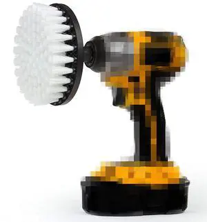 Drill Brush 5 inch Soft Bristle White Quick Change Shaft Drill Brush 5 inch Soft Bristle White Quick Change Shaft