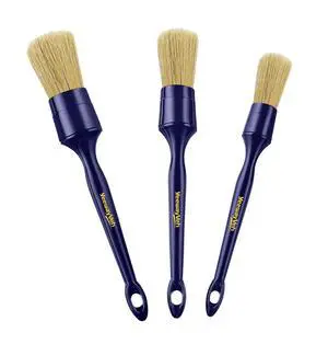 Car Detailing Brush Set, 3 Pack Ultra Soft Boars Hair Detailing Brushes for Leather Seat Air Vents Engine Bay, Auto Detail Brushes Car Detailing for Interior Exterior, Indigo Car Detailing Brush Set, 3 Pack Ultra Soft Boars Hair Detailing Brushes for Leather Seat Air Vents Engine Bay, Auto Detail Brushes Car Detailing for Interior Exterior, Indigo