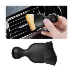 Car Interior Detailing Brush, Auto Soft Hair Cleaning Brushes, Curved Dirt Dust Collectors, Removal Tool for Dashboard Air Conditioner Vents Leather, Scratch Free (Black/1PCS) Car Interior Detailing Brush, Auto Soft Hair Cleaning Brushes, Curved Dirt Dust Collectors, Removal Tool for Dashboard Air Conditioner Vents Leather, Scratch Free (Black/1PCS)
